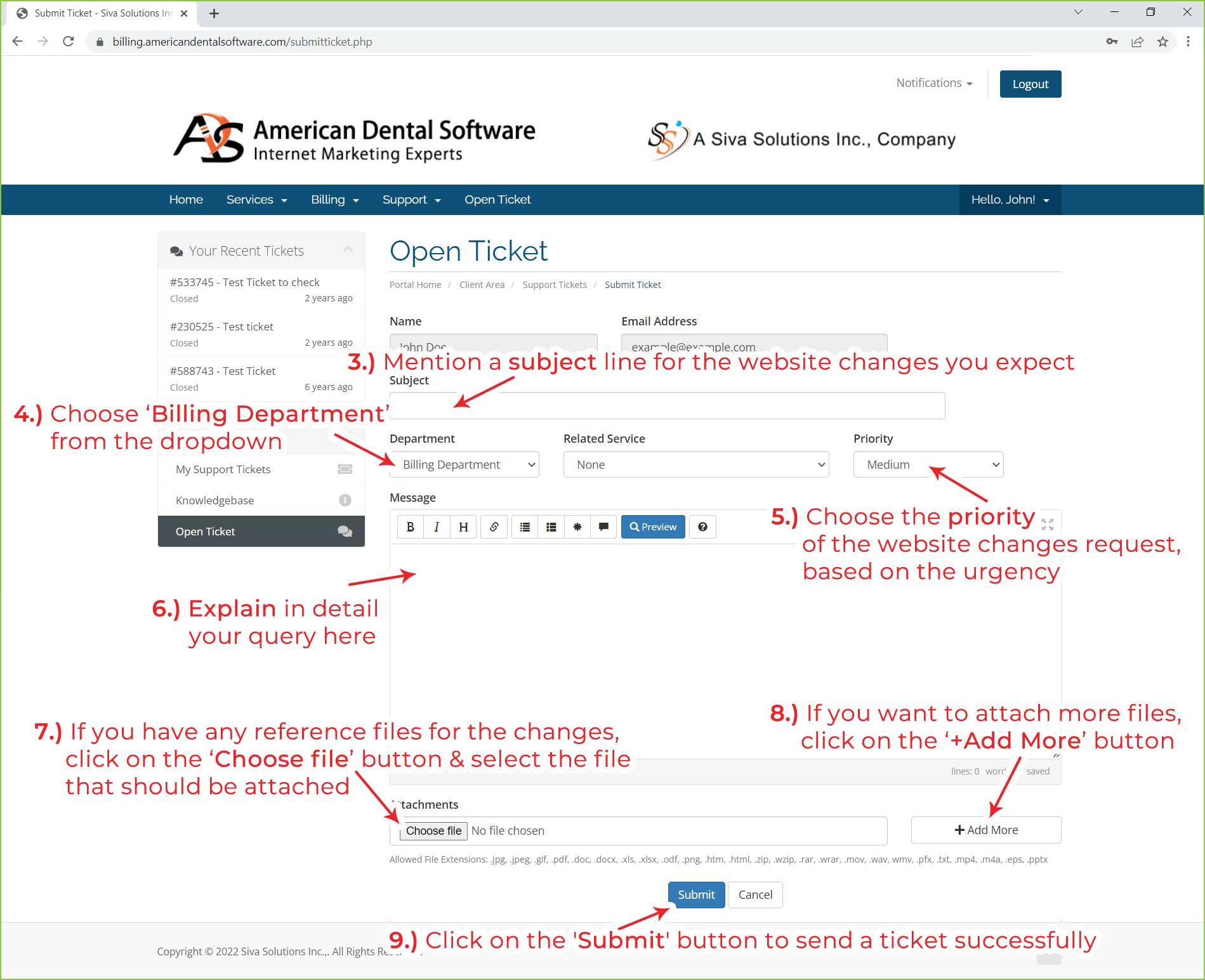 Billing questions step 2